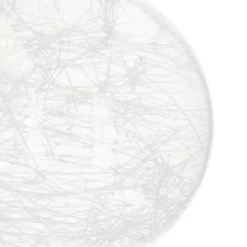 Glazen Kerstbal Met Ijsdraden | Transparant | 10 Cm