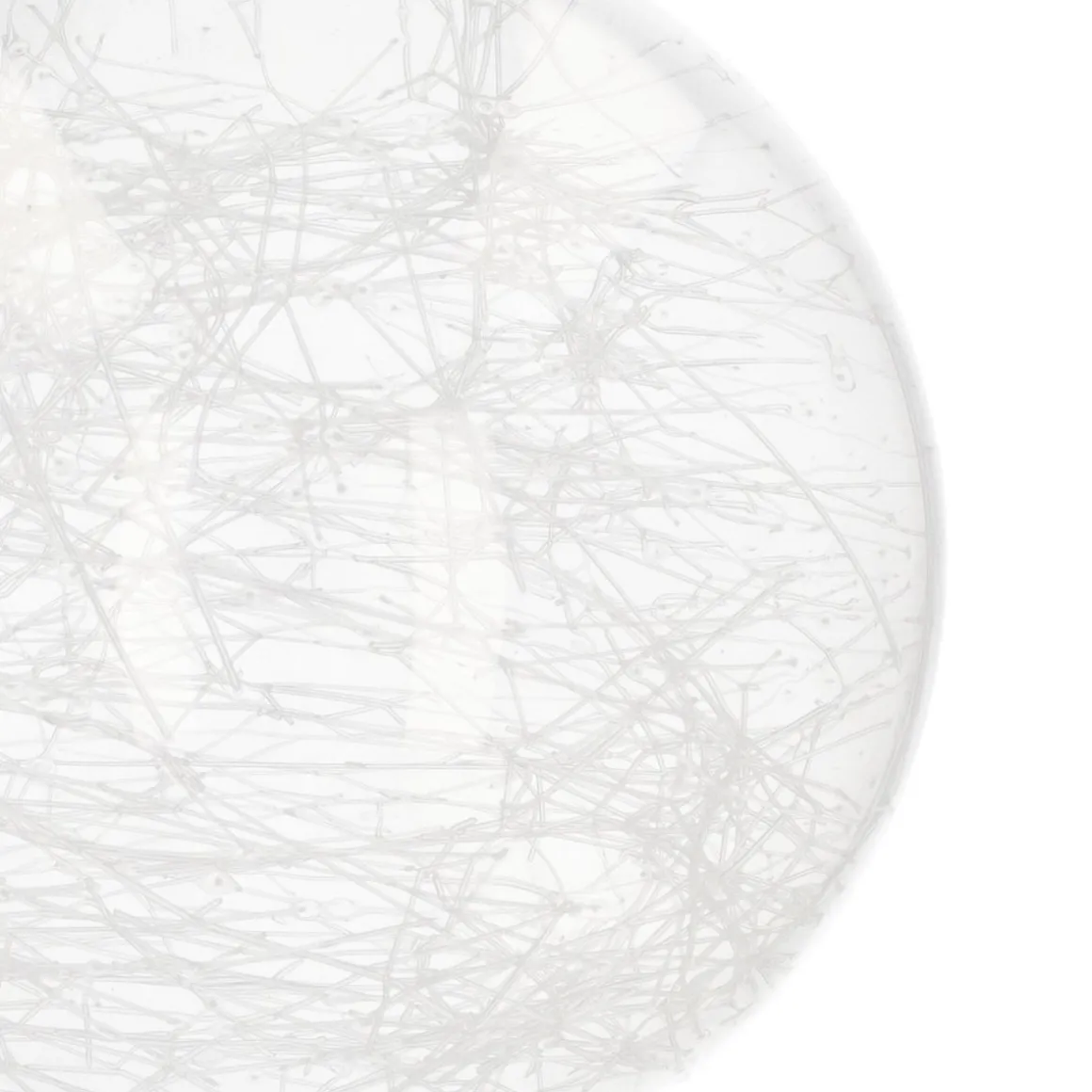 Glazen Kerstbal Met Ijsdraden | Transparant | 10 Cm