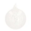 Glazen Kerstbal Met Ijsvlokken | Transparant | 8 Cm
