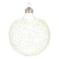 Glazen Kerstbal Met Spikkels | Eucalyptus | 10 Cm