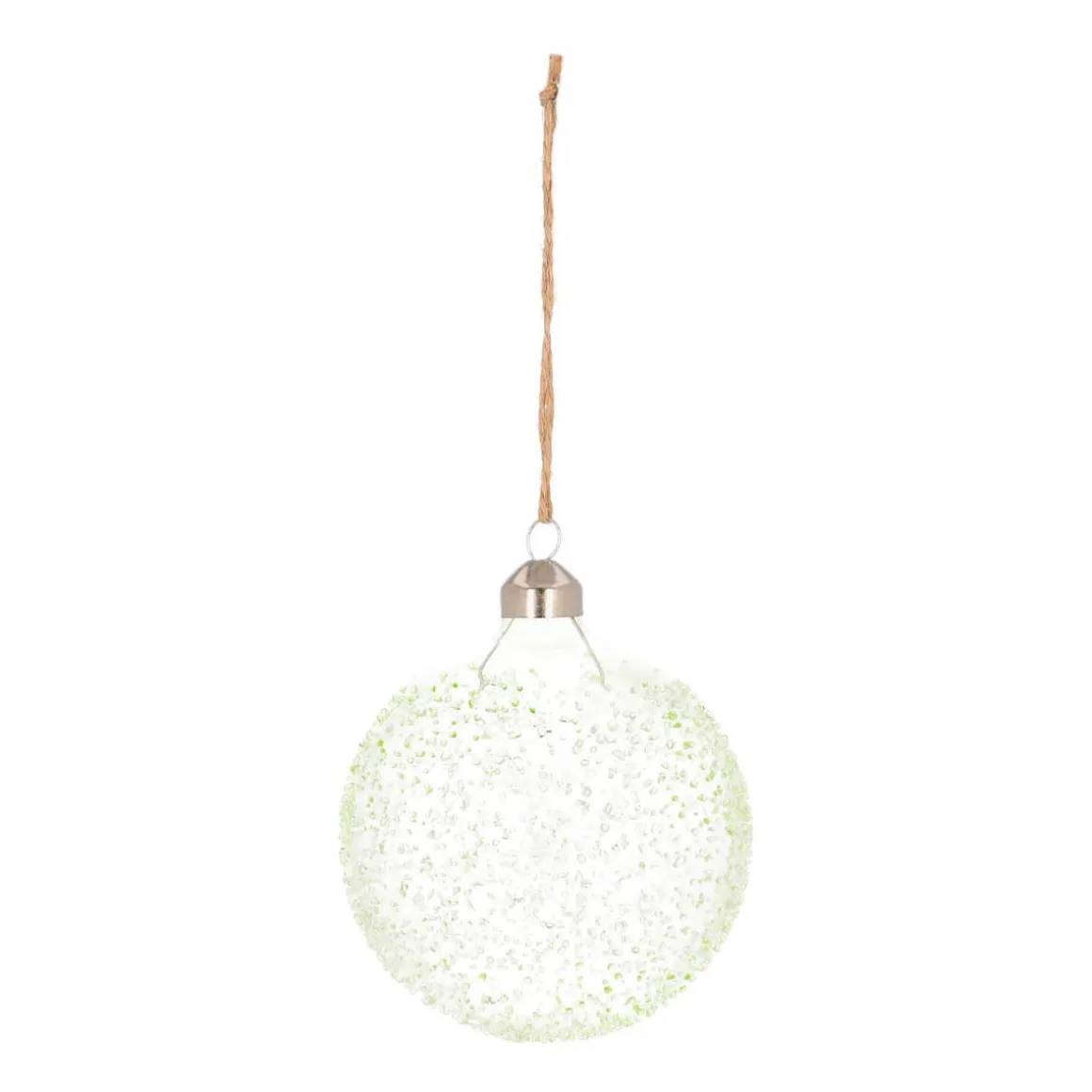 Glazen Kerstbal Met Spikkels | Eucalyptus | 10 Cm