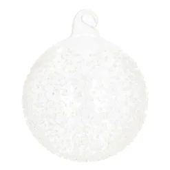 Glazen Kerstbal Met Spikkels | Transparant | 8 Cm