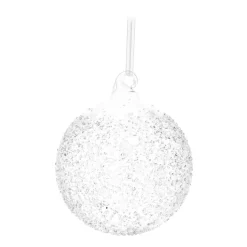 Glazen Kerstbal Met Spikkels | Transparant | 10 Cm