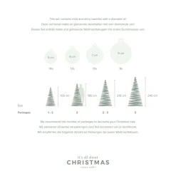 Glazen Kerstballen 44 St | Bordeauxrood | 5-8 Cm | In Koffer