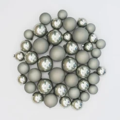 Glazen Kerstballen 44 St | Cottagegreen | 5-8 Cm | In Koffer