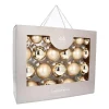 Glazen Kerstballen 44 St | Lichtgoud | 5-8 Cm | In Koffer