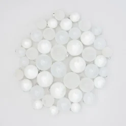 Glazen Kerstballen 44 St | Wit | 5-8 Cm | In Koffer