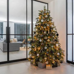 Glazen Kerstballen 44 St | Zwart | 5-8 Cm | In Koffer