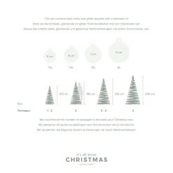 Glazen Kerstballen 44 St | Zwart | 5-8 Cm | In Koffer