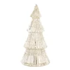 Glazen Kerstboom | Zilver | 7 LED | 19 Cm