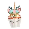 Glazen Kersthanger Cupcake Eenhoorn | Handgeschilderd | Multi | 11 Cm