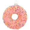 Glazen Kersthanger Donut | Oranje | 10 Cm