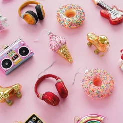 Glazen Kersthanger Ijsje | Roze | 12 Cm