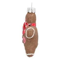 Glazen Kersthanger Peperkoekmannetje | Bruin | 8 Cm