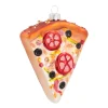 Glazen Kersthanger Pizza | Handgeschilderd | Multi | 11 Cm