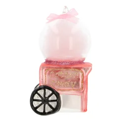 Glazen Kersthanger Suikerspinmachine | Roze | 10 Cm