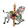 Glazen Kersthanger Zebra | Handgeschilderd | Multi | 11 Cm