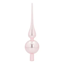 Glazen Kerstpiek | Zachtroze Glanzend | 27cm