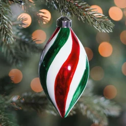 Glazen Pegel | Rood-groen | 14 Cm