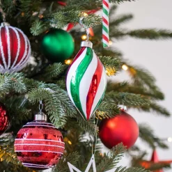 Glazen Pegel | Rood-groen | 14 Cm