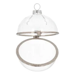 Glazen Transparante Zelf Vulbare Kerstbal 8cm