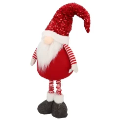 Gnoom Met Uitschuifbare Benen En Rode Paillettenmuts