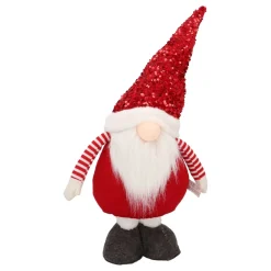 Gnoom Met Uitschuifbare Benen En Rode Paillettenmuts