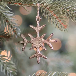 Gouden Aluminium Sneeuwvlok Kersthanger