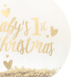 Gouden Kerstbal 'Baby's First Christmas'