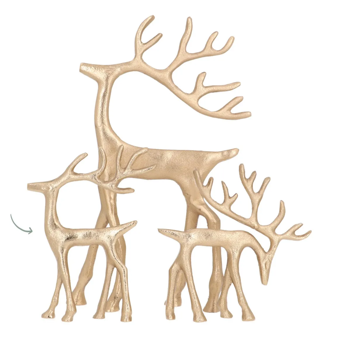 Gouden Rendier Met Kop Omhoog