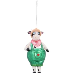 Grappige Koe Kersthanger Voor Boerderijthema