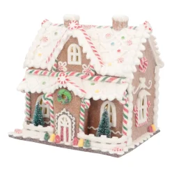 Groot Koekhuisje Van Klei | Led | Handgemaakt | 21cm