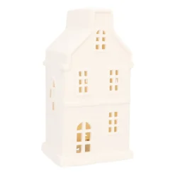 Groot Wit Grachtenpandje Voor Kerst