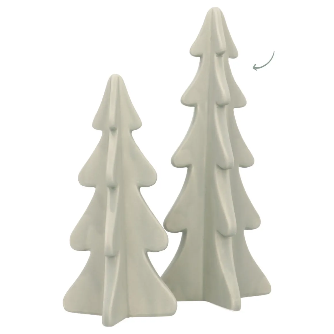 Grote Cottage Green Porseleinen Kerstboom