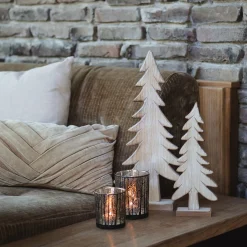 Grote Houten Kerstboom Op Standaard