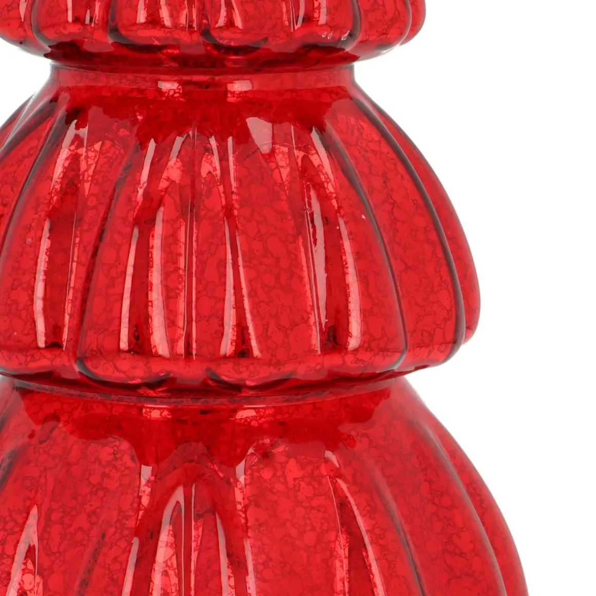 Grote Volumineuze Rode Led-kerstboom Met Reliëf