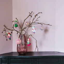 Handgemaakte Konijn Met Kerstoutfit Kersthanger