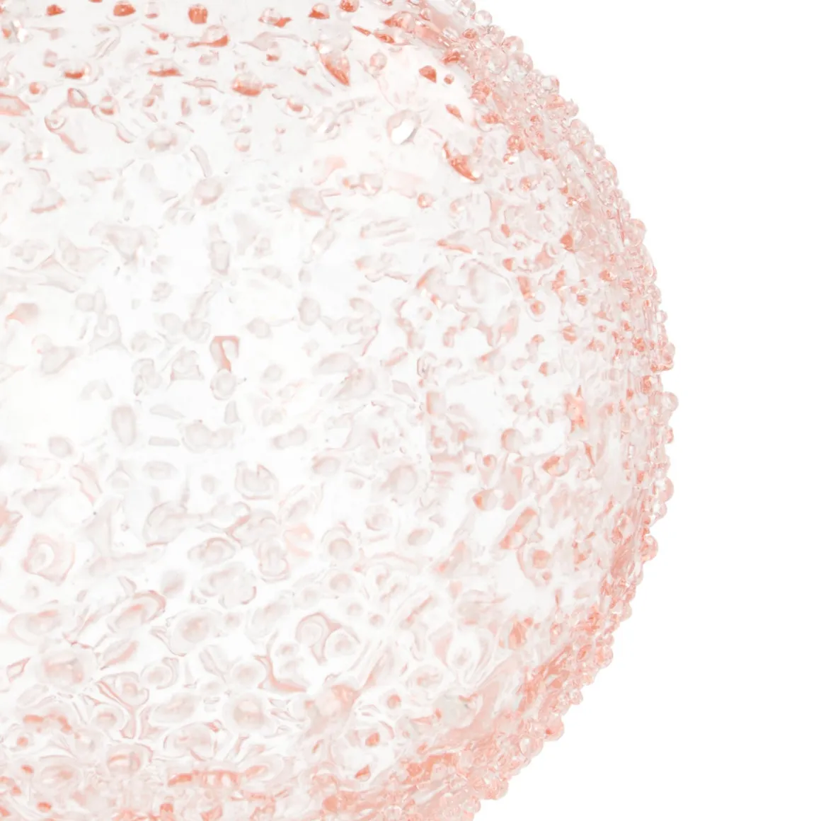 Handgemaakte Pastelroze Kerstbal Met Spikkels