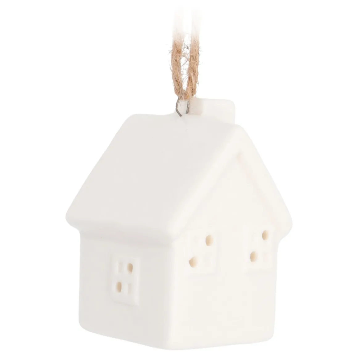 Hangend Porceleinen Huisje 6 Cm