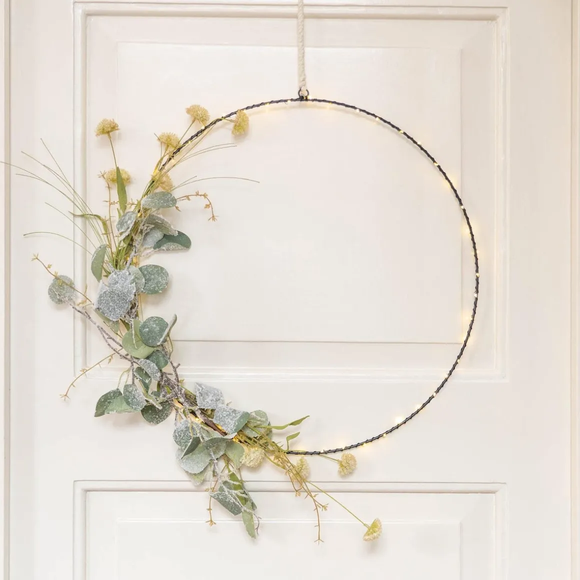 Hangende Metalen Ring Met LED | Ø 50 Cm | Zwart