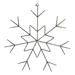 Hangende Metalen Sneeuwvlok | 40 Cm | Zwart