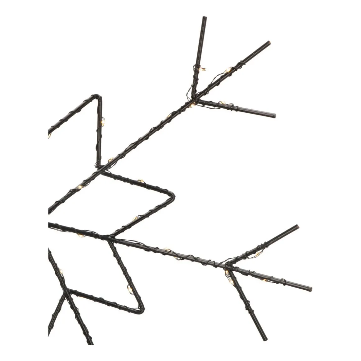 Hangende Metalen Sneeuwvlok | 40 Cm | Zwart