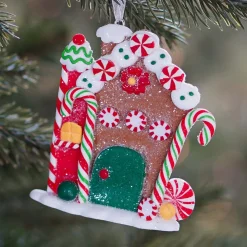 Hanger Peperkoek Gingerbread Huis | Klei | 10 Cm
