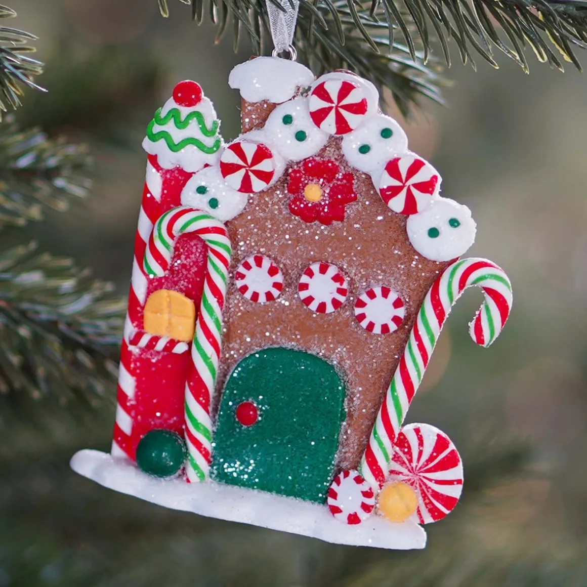 Hanger Peperkoek Gingerbread Huis | Klei | 10 Cm