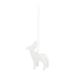 Hanger Rendier Porselein 6 Cm Wit