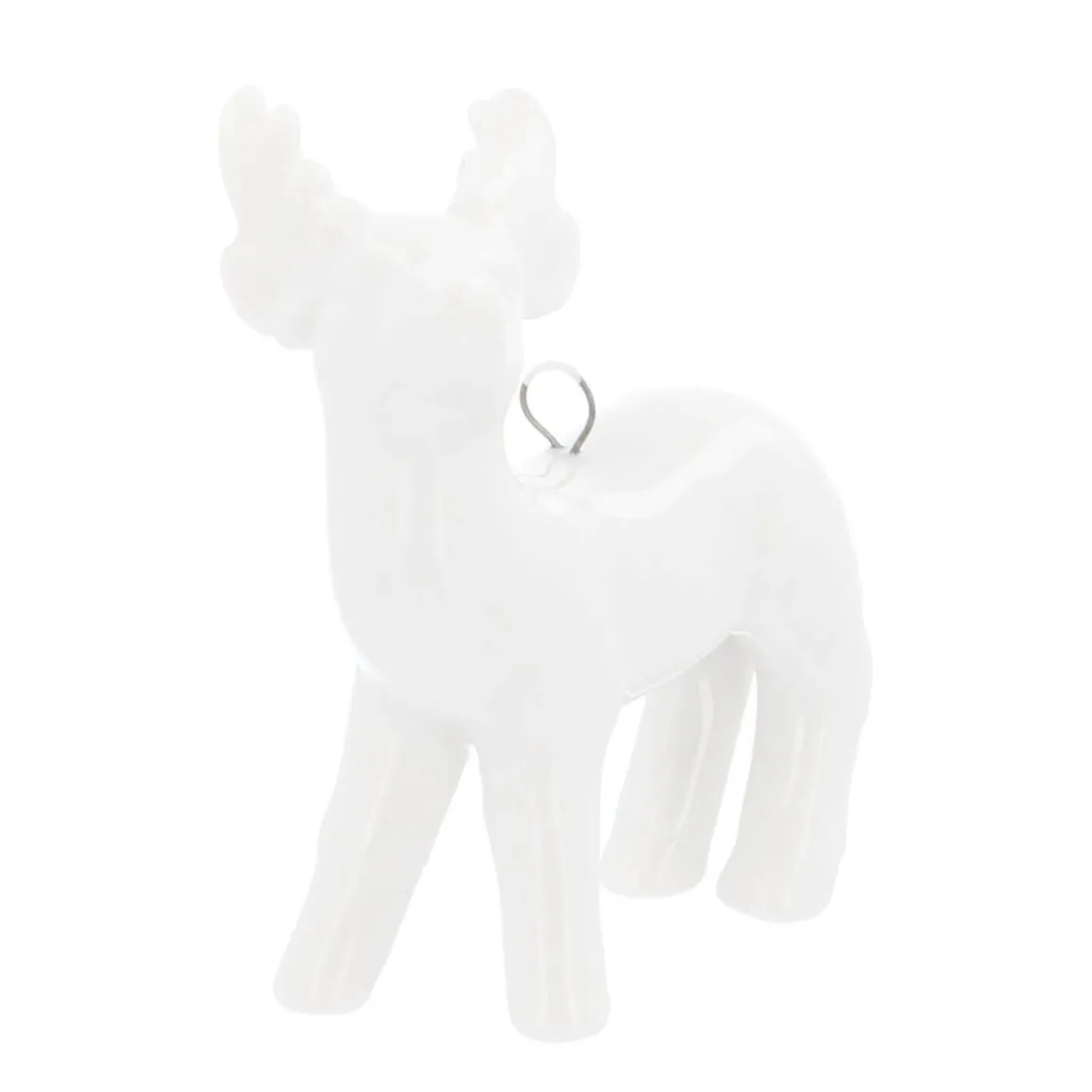 Hanger Rendier Porselein 6 Cm Wit