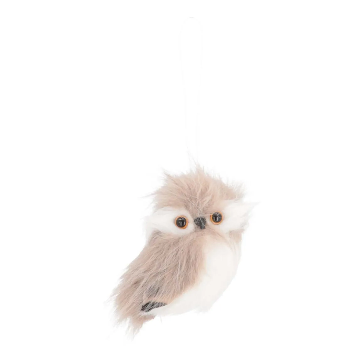 Hanger Uil | Lichtbruin | Pluizig 'faux Fur' | 9cm