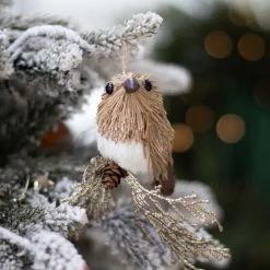 Hanger Vogel Dennentak 12cm Lichtbruin