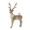 Hert Met Vogel 32 Cm Bruin