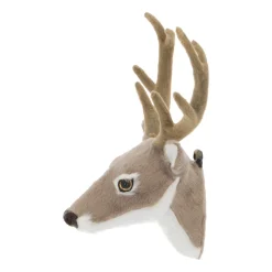 Hertenkop Grijs | 16 Cm | Faux Fur